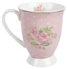 Clayre & Eef Tasse 300 ml Rosa Violett Porzellan Rosen Produktbild-Vorschau 3