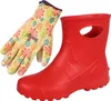 Damen EVA-Schaumstoff-Gummistiefel, rot mit Innensohle Produktbild-Vorschau 8