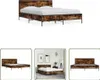 The Living Store Bettgestell Räuchereiche 140x200 cm Produktbild-Vorschau 1