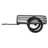 A black bicycle trailer is shown from the side against a white background. Produktbild-Vorschau