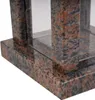 Viereckige Grablampe aus Granit Gneis, Höhe 22 cm, Breite Produktbild-Vorschau 3