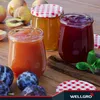 WELLGRO 25x Einmachgläser mit Schraubdeckel rot kariert - Produktbild-Vorschau 6