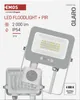 LED reflektor GLARO s pohybovým čidlem, 20 W, bílý, IP54, 2000 lm, neutrální bílá Náhľad obrázku produktu