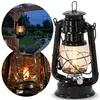 Schwarze Retro-PETROLEUMLAMPE, Metalllaterne, Windlicht mit Produktbild-Vorschau 8