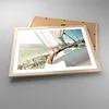 Gerahmtes Poster - Rahmen in heller Eiche - Yacht Segeln So Produktbild-Vorschau 3