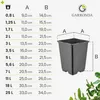 Lot de 10 pots de culture carrés en plastique, de grande Voir les images du produit 4