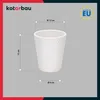 A white ceramic pot with textured surface is shown with dimensions indicated by lines and text. Podgląd zdjęcia produktu