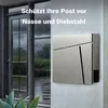 Cassetta postale di design Wiltec V23 in acciaio inox 370 x Anteprima dell’immagine prodotto 12
