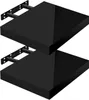 WOLTU 2er-Set Wandregal, Schweberegal, Holz Board, Schwarz, Produktbild-Vorschau 1