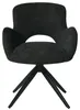 HowHomely THEO Chair Black Fabric - moderný dizajn, Náhľad obrázku produktu 11