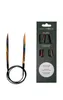 A pair of circular knitting needles and their packaging are shown against a white background. Produktbild-Vorschau
