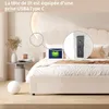 Gestoffeerd tweepersoonsbed 140 x 200 cm, met USB- en Productafbeelding-voorbeeld 5