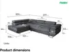 MEBLINI Schlafcouch mit Bettkasten - Ecksofa mit Produktbild-Vorschau 6