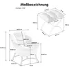 Sessel Flanell Armlehnstuhl Ohrensessel mit 1 Fußhocker, 1 Produktbild-Vorschau 7