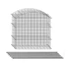 Teichzaun Oberbogen 11tlg. - ca. 390 x 78,5 cm - Anthrazit Produktbild-Vorschau 3