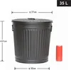 Jinfa Metall Mülleimer mit Deckel und Tragegriffen - für Produktbild-Vorschau 3