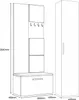 Masseno Garderobe-Set MODULO 120,6/204/40 cm Modern Produktbild-Vorschau 5