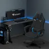 Fotel gamingowy SENSE7 Knight z tkaniny, czarno-niebieski – Podgląd zdjęcia produktu 4