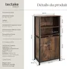Buffet Doncaster 60x38x125cm - Bois foncé industriel, Voir les images du produit 6
