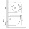 dkd-home-decor Wand-WC Keramik Schwarz 36 x 50 x 41,5 cm Produktbild-Vorschau 9