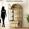 Vitrine éclairée par LED, 180 cm de hauteur, 4 étagères, 2 Voir les images du produit 2