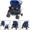 The Living Store Zwillingskinderwagen Stahl Blau und Produktbild-Vorschau 9