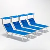 4er Set professionelle Strandliegen aus Aluminium mit Dach Produktbild-Vorschau 1