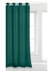 A dark green curtain hangs in front of a white-framed window. Produktbild-Vorschau