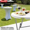 Klapptisch Nagano Runder weißer faltbarer Gartentisch 80 cm Produktbild-Vorschau 4