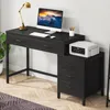 Bureau, bureau d'ordinateur avec 5 tiroirs, table de Voir les images du produit 1