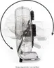 A silver oscillating fan shown in profile against a white background. Faint outlines of the fan in various positions illustrate its oscillating or tilting movement. Náhľad obrázku produktu