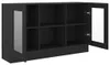 vidaXL Armoire vitrine noire 120x30,5x70 cm Bois composite Voir les images du produit 4