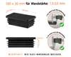 Lamellenstopfen rechteckig 100x30 mm Schwarz 5 Stück Produktbild-Vorschau 2