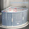 Fächerförmige faltbare Badewanne, tragbare Badewanne für Produktbild-Vorschau 2