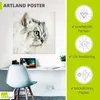 ARTland Poster Katzenporträt weiß Größe: 40x40 cm Produktbild-Vorschau 3