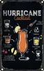 vianmo Blechschild 18x12 cm Hurricane Cocktail Recipe Produktbild-Vorschau 1