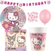 Hello Kitty Kindergeburtstag Party Deko Set Teller Becher Produktbild-Vorschau 1