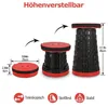 Peviasot, 4 chaises pliantes portables, couleur rouge, Voir les images du produit 2