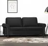 vidaXL 2-Sitzer-Sofa Schwarz 140 cm Kunstleder Produktbild-Vorschau 2