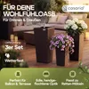 CASARIA® Blumentopf 3er Set Polyrattangeflecht Übertopf Produktbild-Vorschau 2