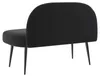 vidaXL Banc rembourré avec dossier Noir 110 x 60 x 76 cm Voir les images du produit 3
