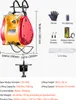 A diagram of an electric hoist with dimensions and included accessories, along with a text description of its specifications. Produktbild-Vorschau