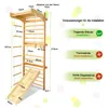 JOIEYOU Sprossenwand Indoor Gym Holz Klettergerüst, Produktbild-Vorschau 2