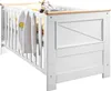Babybett - Weiß - Kiefernholz massiv gewachst - 70 x 140 cm Produktbild-Vorschau 4