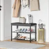 Mondeer Banc à chaussures avec étagères grillagées et Voir les images du produit 2