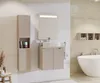 Szafka Łazienkowa Wysoka 140 Cm Kaszmirowa Matowa 2 Drzwi Podgląd zdjęcia produktu 10