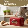 LS-LebenStil Vintage Brotkasten Rot 30cm Metall Retro Produktbild-Vorschau 4