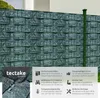 A close-up view of a green fence with a stone-like pattern, accompanied by informational text and icons. Náhled obrázku produktu