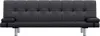 vidaXL Schlafsofa ausziehbar, Kunstleder, Schwarz, 2 Produktbild-Vorschau 4