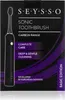 The image shows the packaging of a black sonic toothbrush. Produktbild-Vorschau